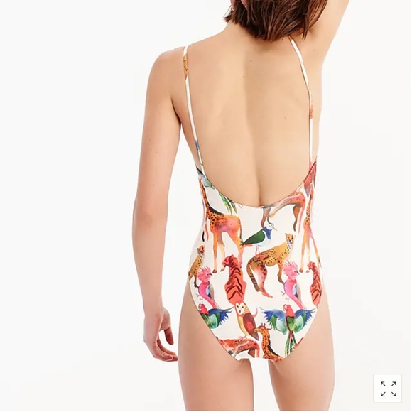 J.Crew Ballet one-piece swimsuit in Ratti animal - Picture 3 of 4